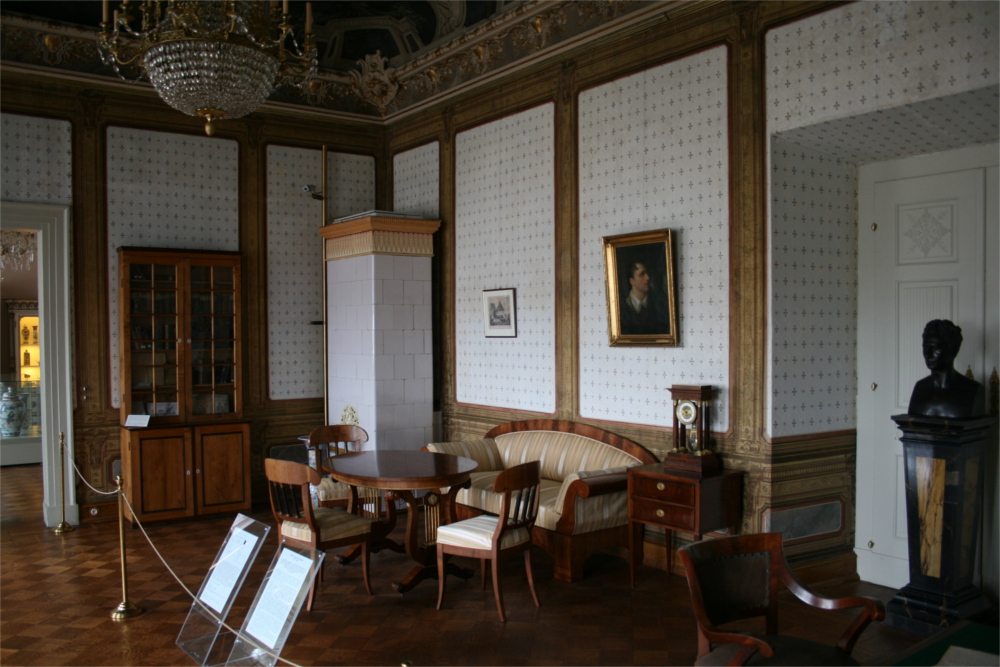 Zimmer zu B.A. von Lindenau als Teil der Porzellan-Ausstellung